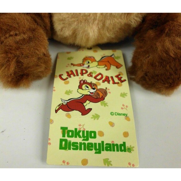 Disney Tokyo Disneyland Chip & Dale Plush Stuffed Animal 7 Inch Japan New w Tags - Picture 2 of 6